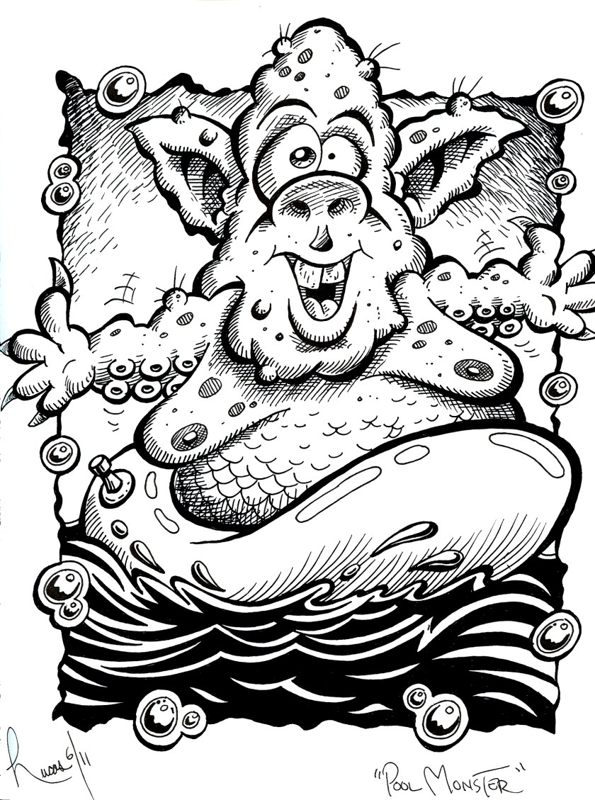 FloridaSketches_PoolMonster