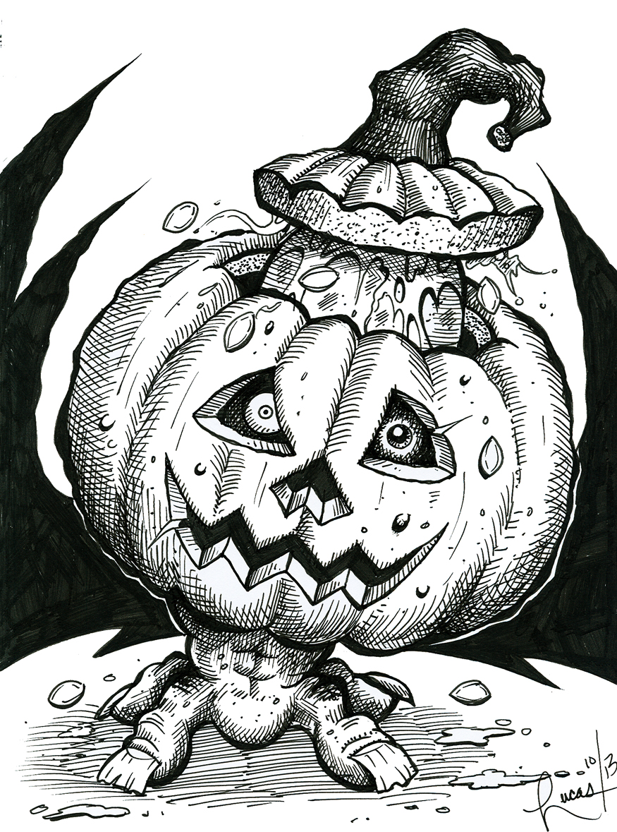 CreepyPumpkin_BW_125
