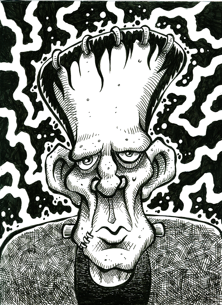 FrankensteinPortrait_BW